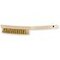 Hand brush wood handle brass wire 4 rows